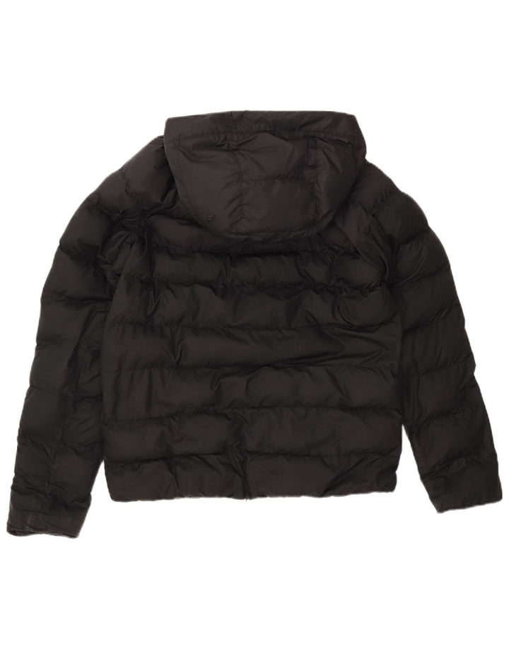 Nike Boys Hooded Padded Jacket 13-14 Years XL Black Polyester