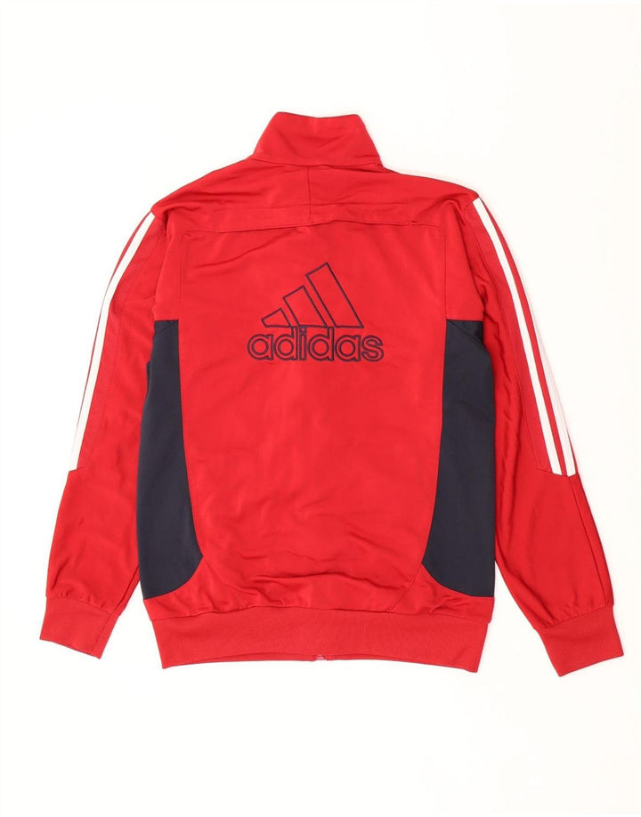Adidas Mens Graphic Tracksuit Top Jacket UK 38/40 Medium Red Colourblock