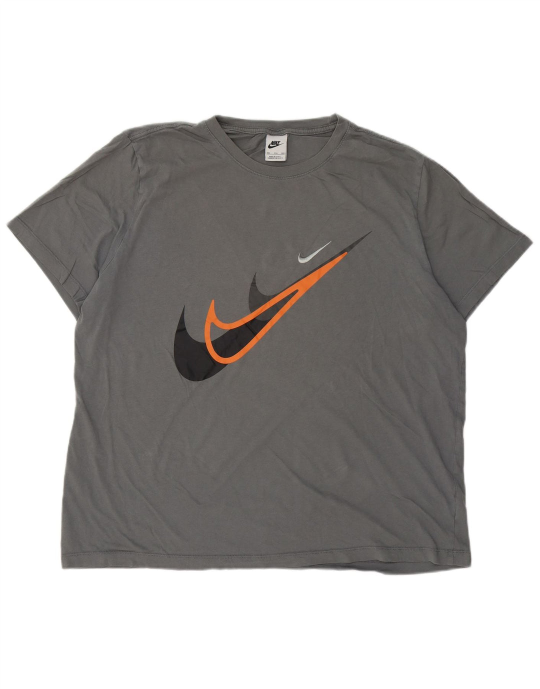 Nike Mens Graphic T-Shirt Top 2XL Grey Cotton
