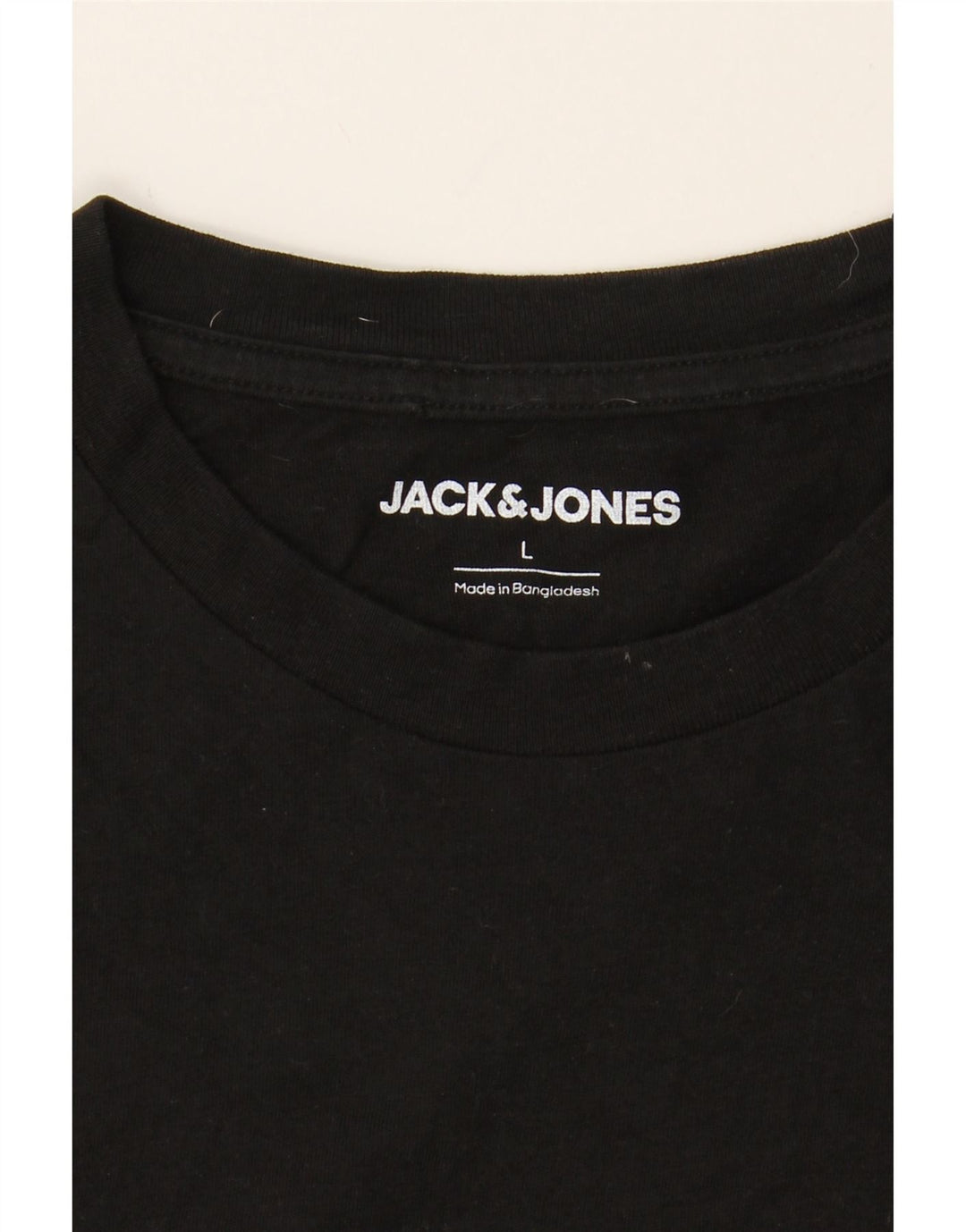 JACK & JONES Mens Graphic T-Shirt Top Large Black Cotton Vintage Jack & Jones and Second-Hand Jack & Jones from Messina Hembry 