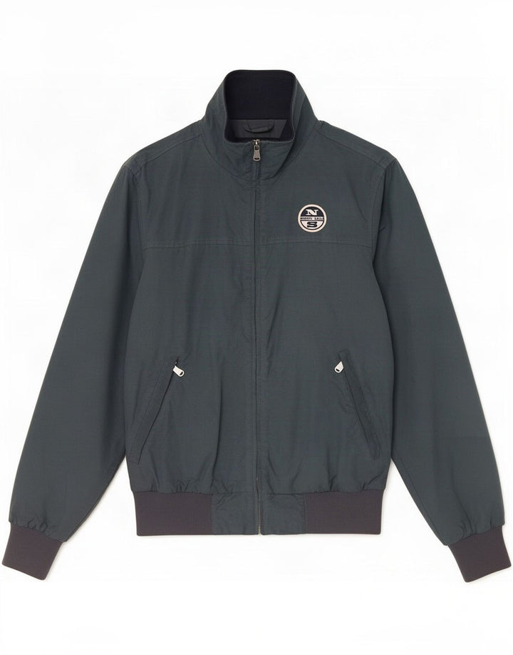 North Sails Mens Bomber Jacket UK 38 Medium Green Polyamide