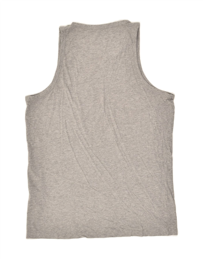 JACK & JONES Mens Graphic Vest Top XL Grey Cotton | Vintage Jack & Jones | Thrift | Second-Hand Jack & Jones | Used Clothing | Messina Hembry 