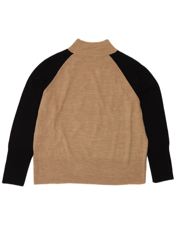 Marks & Spencer Womens Turtle Neck Jumper Sweater UK 14 Medium Beige