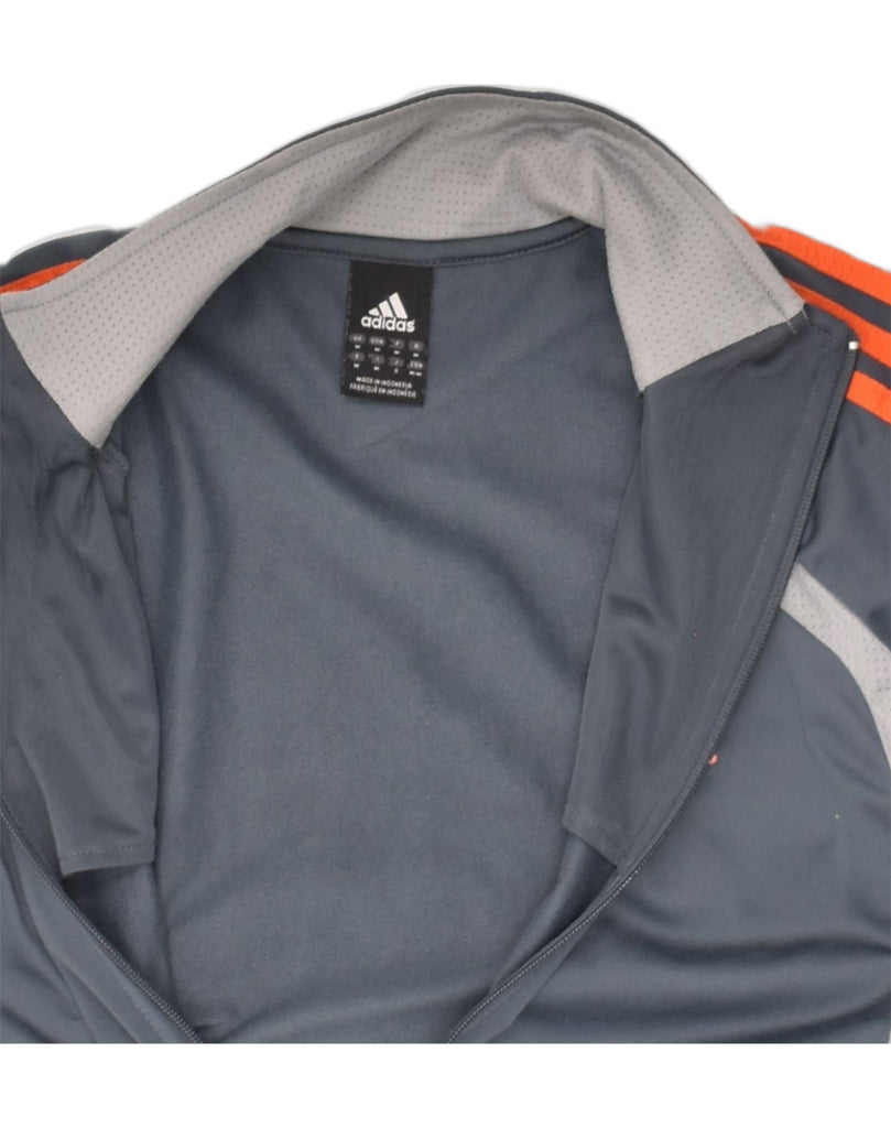 ADIDAS Mens Tracksuit Top Jacket Medium Grey Polyester | Vintage Adidas | Thrift | Second-Hand Adidas | Used Clothing | Messina Hembry 
