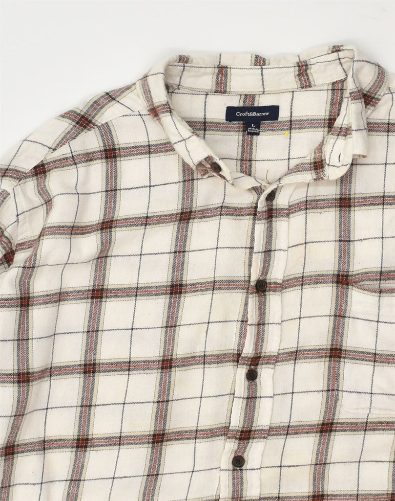 CROFT & BARROW Mens Shirt Large Beige Check Cotton | Vintage Croft & Barrow | Thrift | Second-Hand Croft & Barrow | Used Clothing | Messina Hembry 