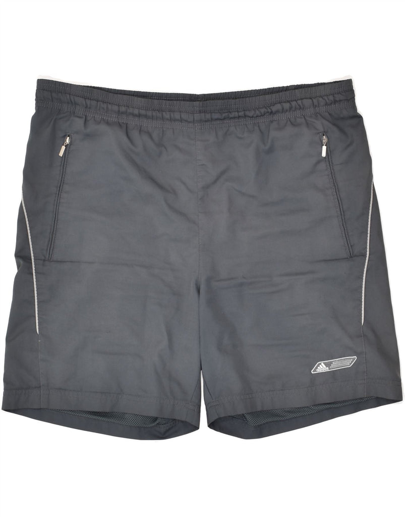 ADIDAS Mens Sport Shorts Medium Grey Polyester | Vintage Adidas | Thrift | Second-Hand Adidas | Used Clothing | Messina Hembry 