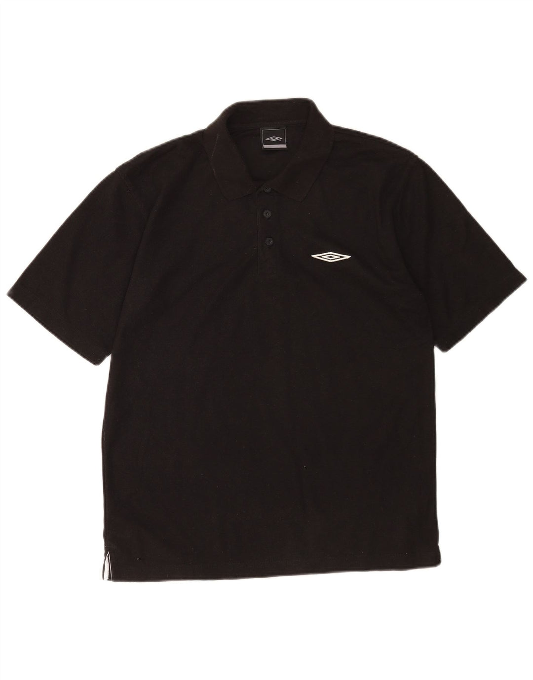 Umbro Mens Polo Shirt Medium Black Polyester