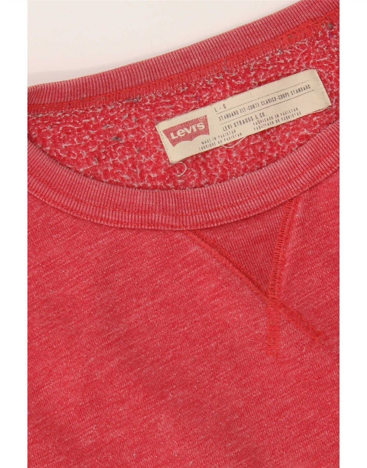 Levi's Mens Standard Fit Sweatshirt Jumper Large Red