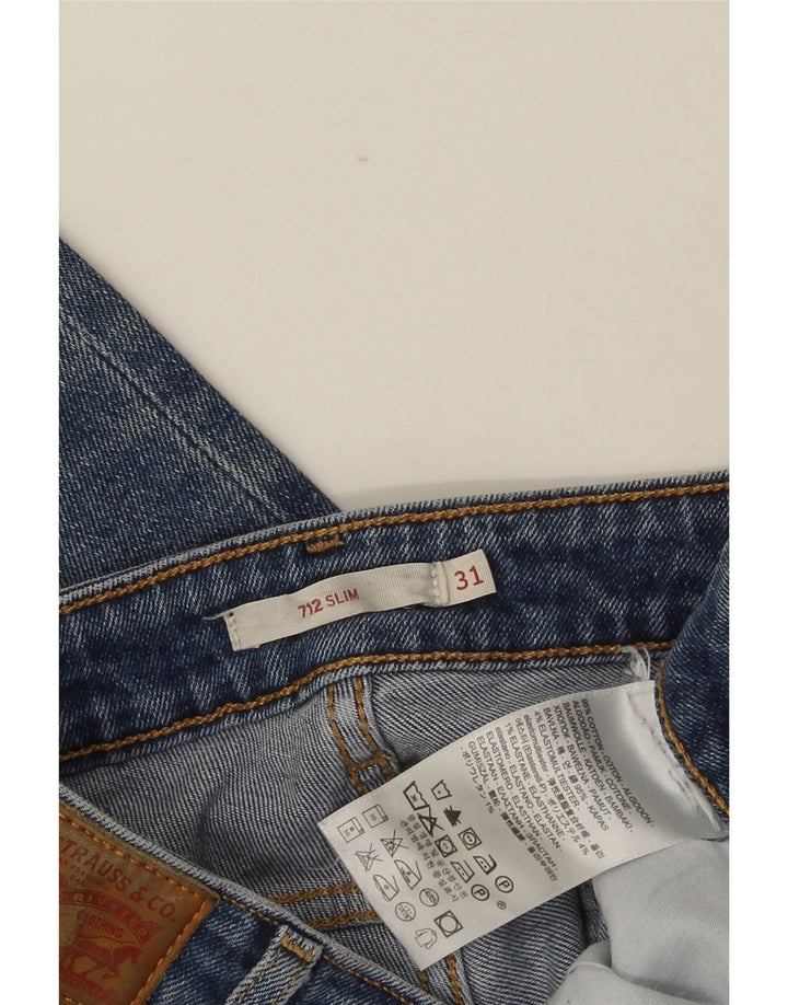 LEVI'S Womens 712 Slim Jeans W31 L28 Blue Cotton