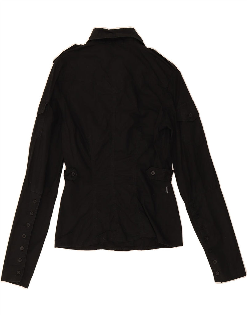 MOSCHINO Womens Military Shirt IT 44 Medium Black Cotton Vintage Moschino and Second-Hand Moschino from Messina Hembry 