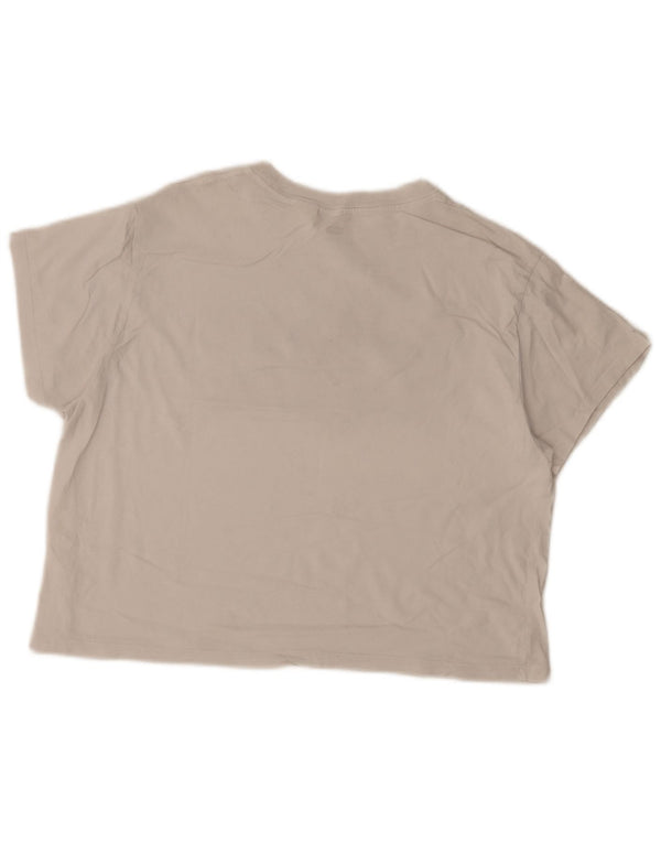Levi's Womens Crop Oversized Graphic T-Shirt Top UK 10 Small White
