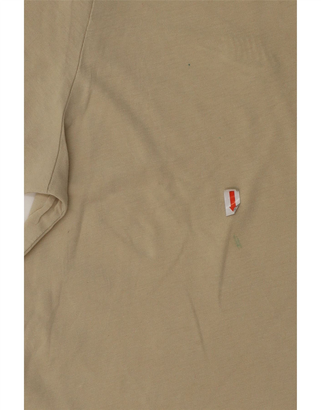 NIKE Mens T-Shirt Top Medium Beige Cotton