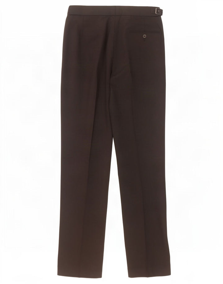 Marks & Spencer Mens Pegged Suit Trousers W32 L33 Black Polyester