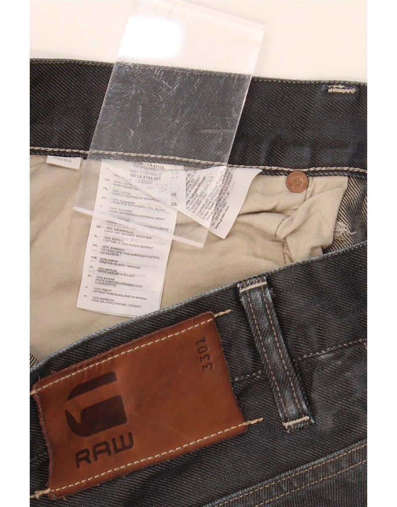 G-STAR Mens 3301 Straight Jeans W36 L34 Navy Blue Cotton Vintage G-Star and Second-Hand G-Star from Messina Hembry 