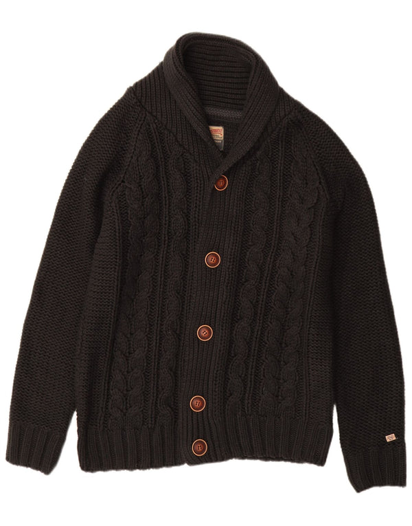 Petrol Industries Mens Cardigan Sweater 2XL Grey Acrylic