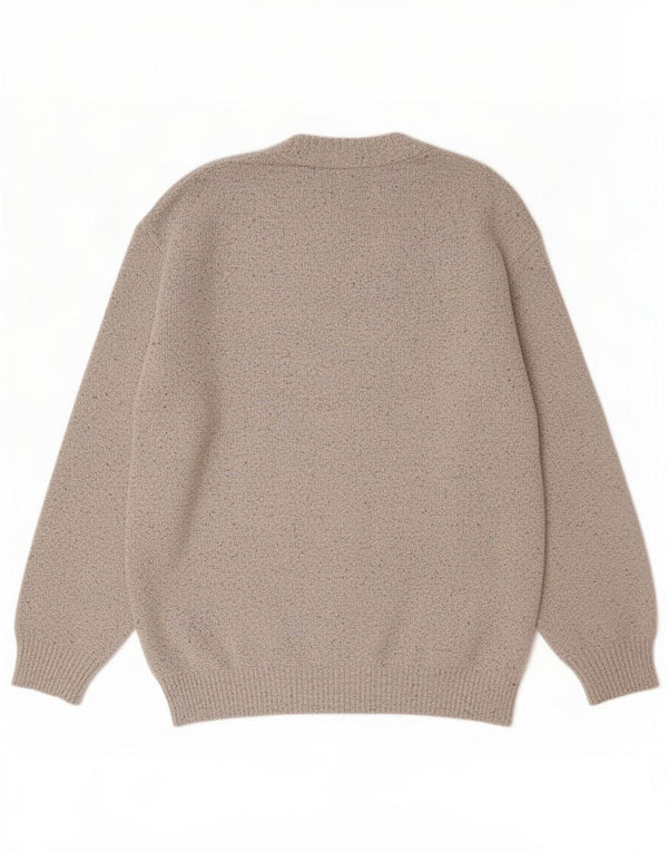 New Fast Mens Cardigan Sweater Large Grey Cotton