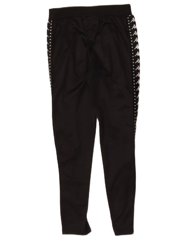 Kappa Womens Graphic Tracksuit Trousers UK 6 XS Black