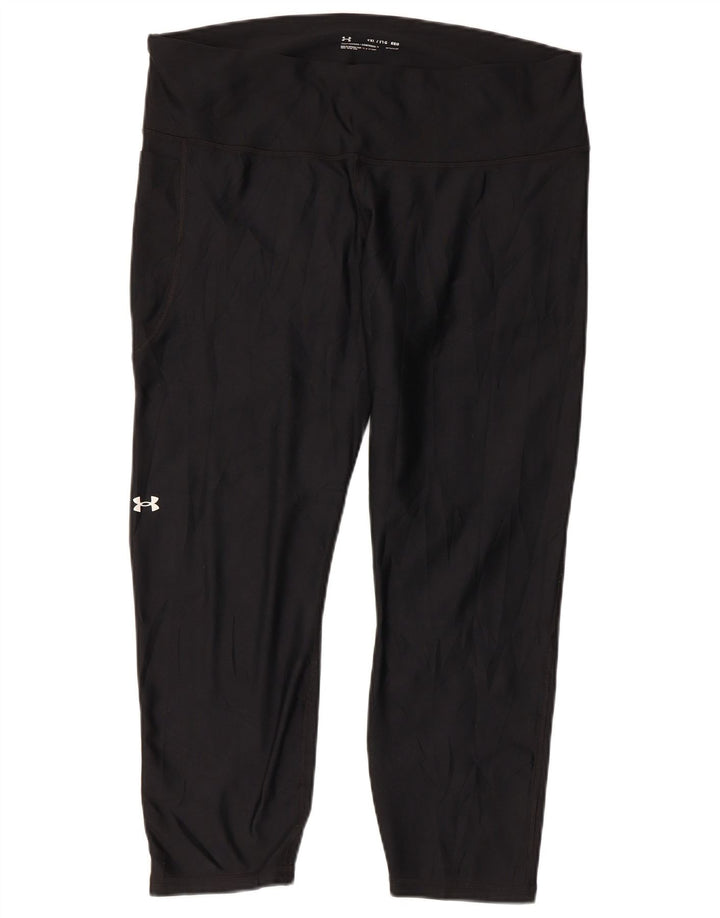 UNDER ARMOUR Womens Leggings UK 20 2XL  Black Polyester
