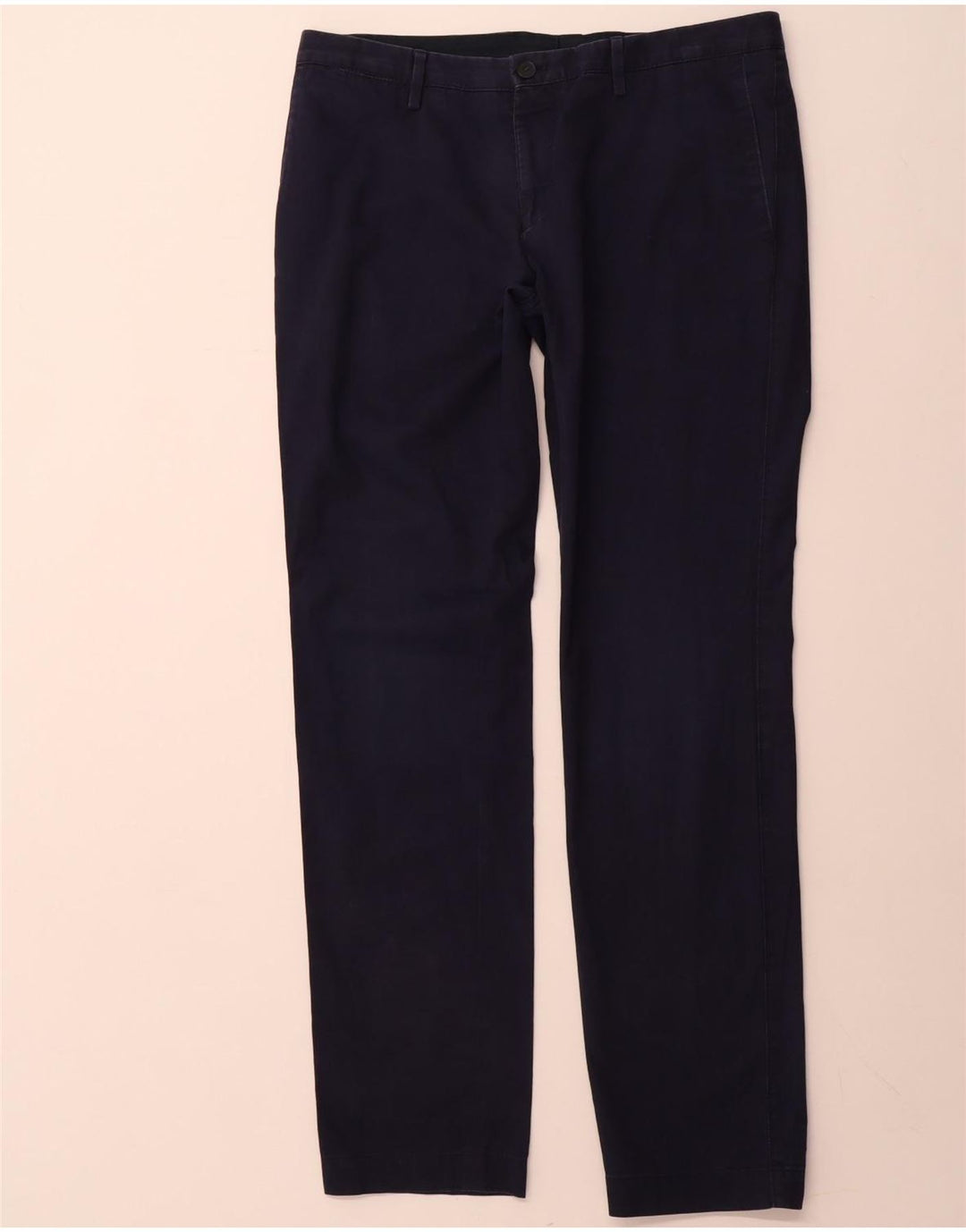 HUGO BOSS Mens Straight Chino Trousers IT 48 Medium W34 L32 Navy Blue