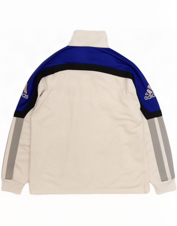 Adidas Mens Graphic Tracksuit Top Jacket UK 38/40 Medium White Colourblock