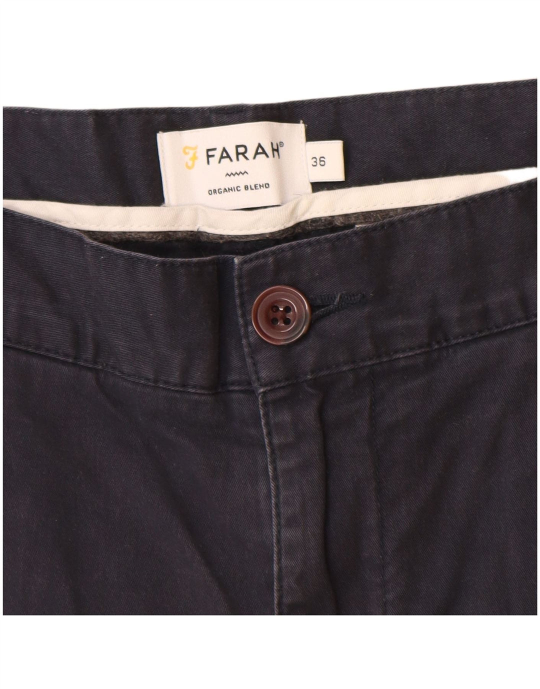 Farah Mens Chino Shorts W36 Large Navy Blue Cotton