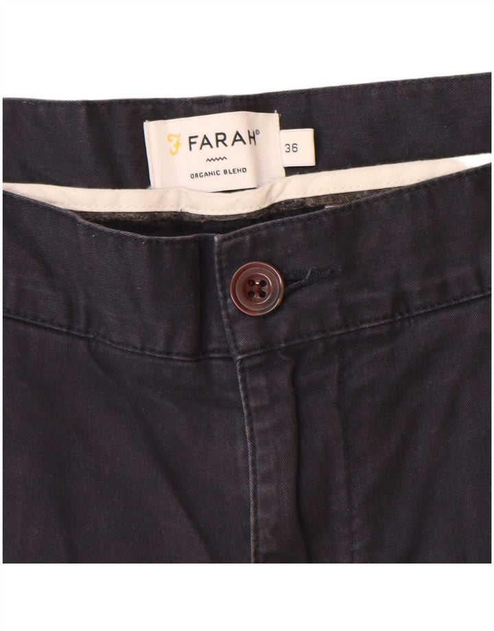 Farah Mens Chino Shorts W36 Large Navy Blue Cotton