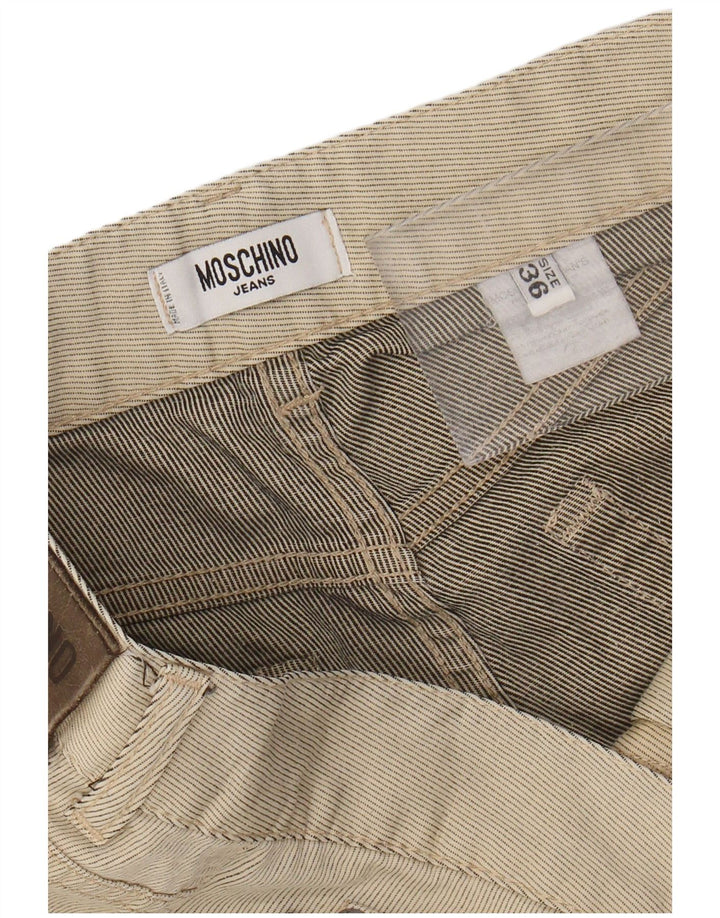 Moschino Mens Casual Shorts W36 Large Beige Pinstripe