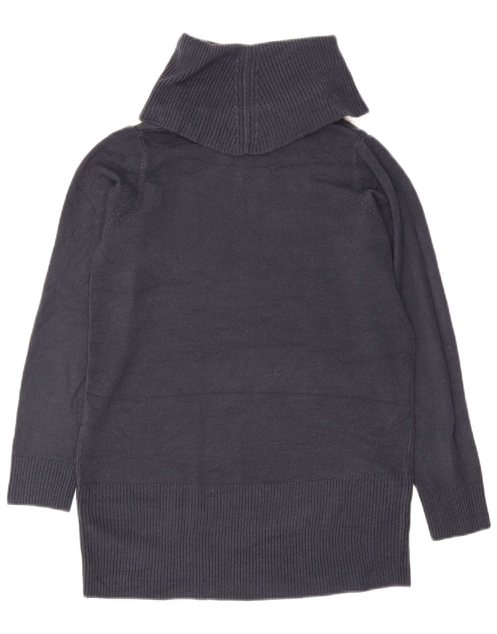 Marks & Spencer Womens Roll Neck Jumper Sweater UK 12 Medium Navy Blue