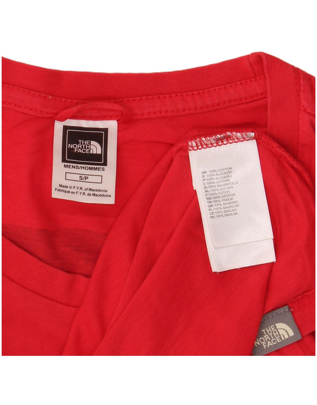The North Face Mens Graphic T-Shirt Top Small Red Cotton