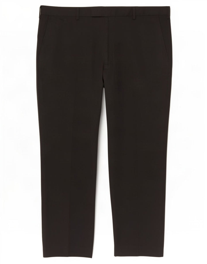 Marks & Spencer Mens Regular Fit Suit Trousers W40 L29 Black Polyester