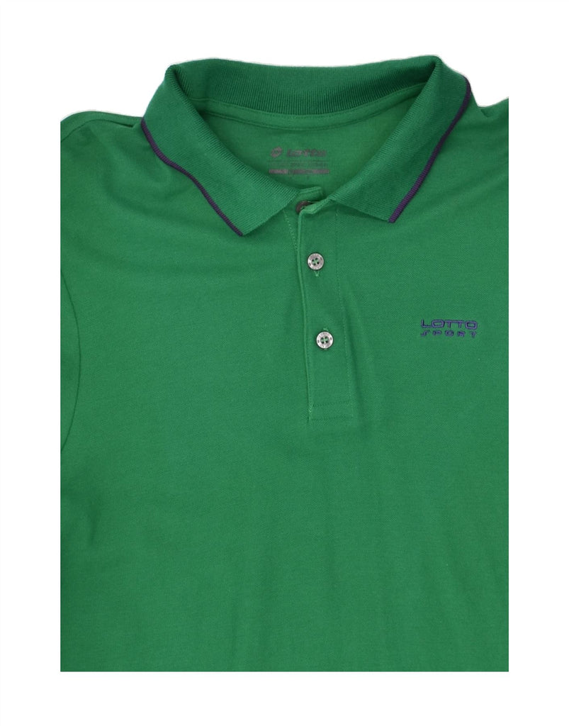 LOTTO Mens Polo Shirt Medium Green Cotton | Vintage Lotto | Thrift | Second-Hand Lotto | Used Clothing | Messina Hembry 