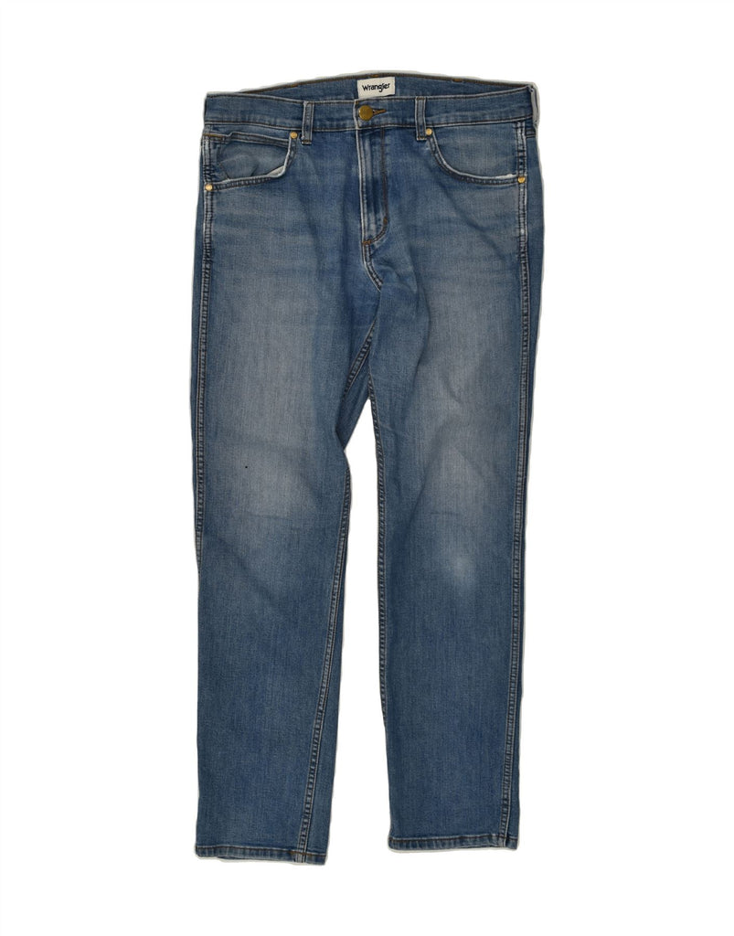 WRANGLER Mens Greensboro Slim Jeans W33 L32 Blue Cotton | Vintage Wrangler | Thrift | Second-Hand Wrangler | Used Clothing | Messina Hembry 