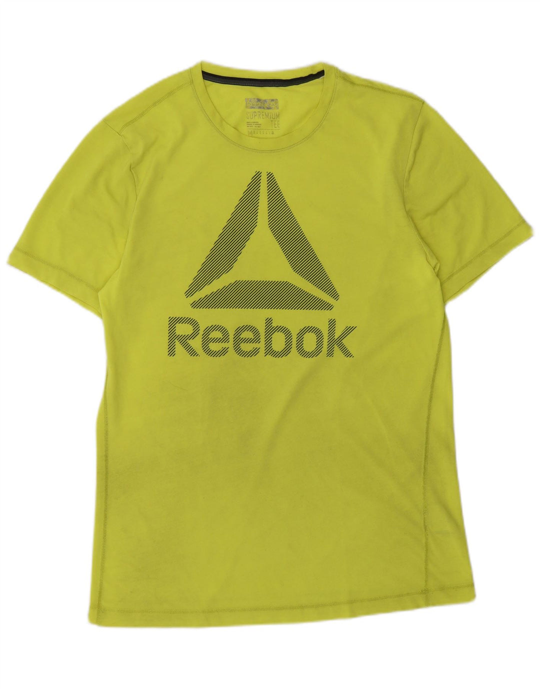 Reebok Mens Graphic T-Shirt Top Medium Green Polyester