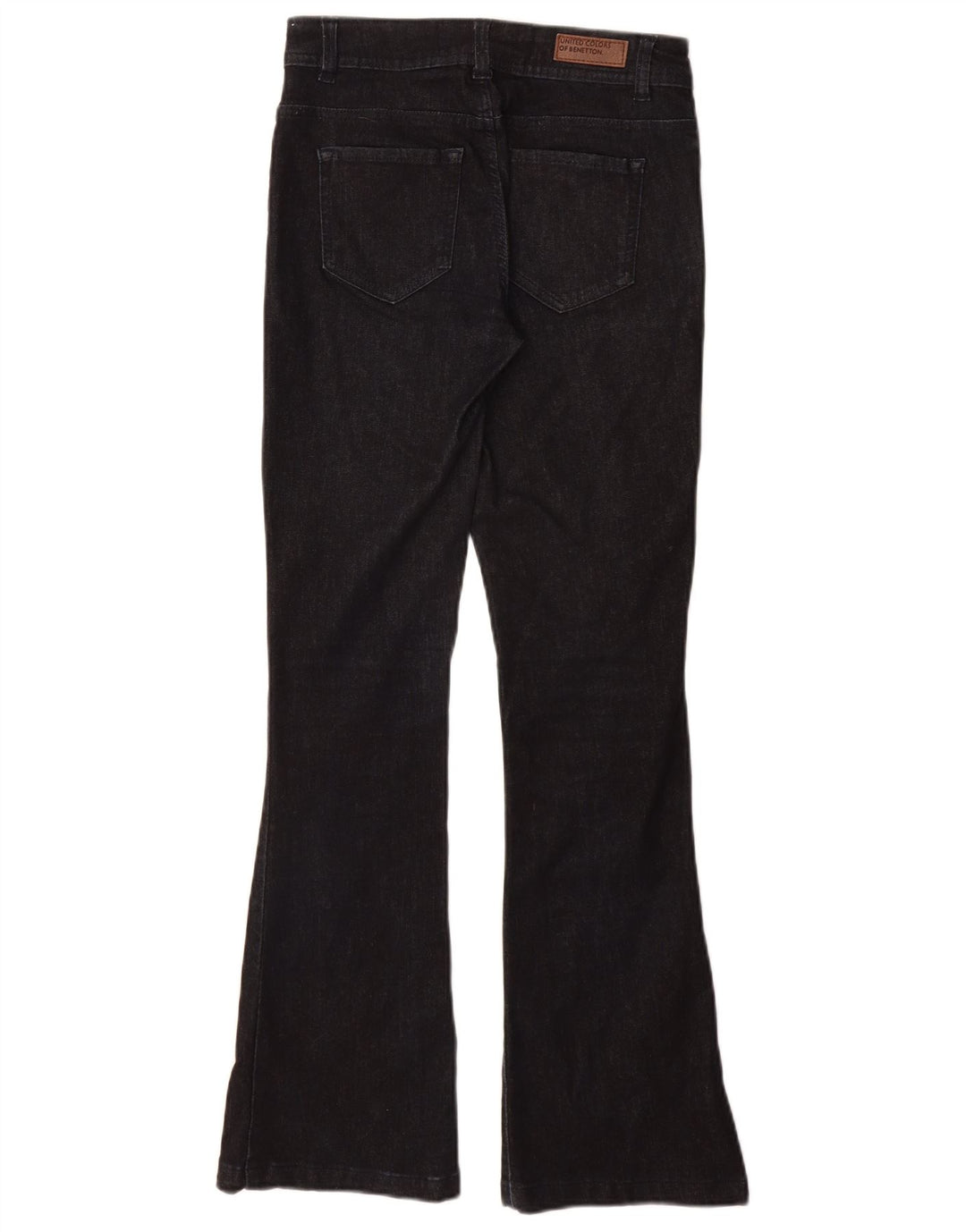 Benetton Womens Bootcut Jeans W27 L30 Navy Blue Cotton