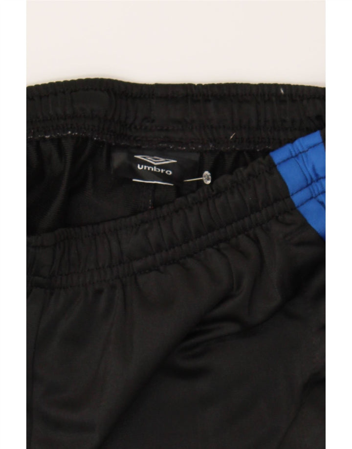 UMBRO Boys Tracksuit Trousers 13-14 Years  Black Colourblock Polyester Vintage Umbro and Second-Hand Umbro from Messina Hembry 