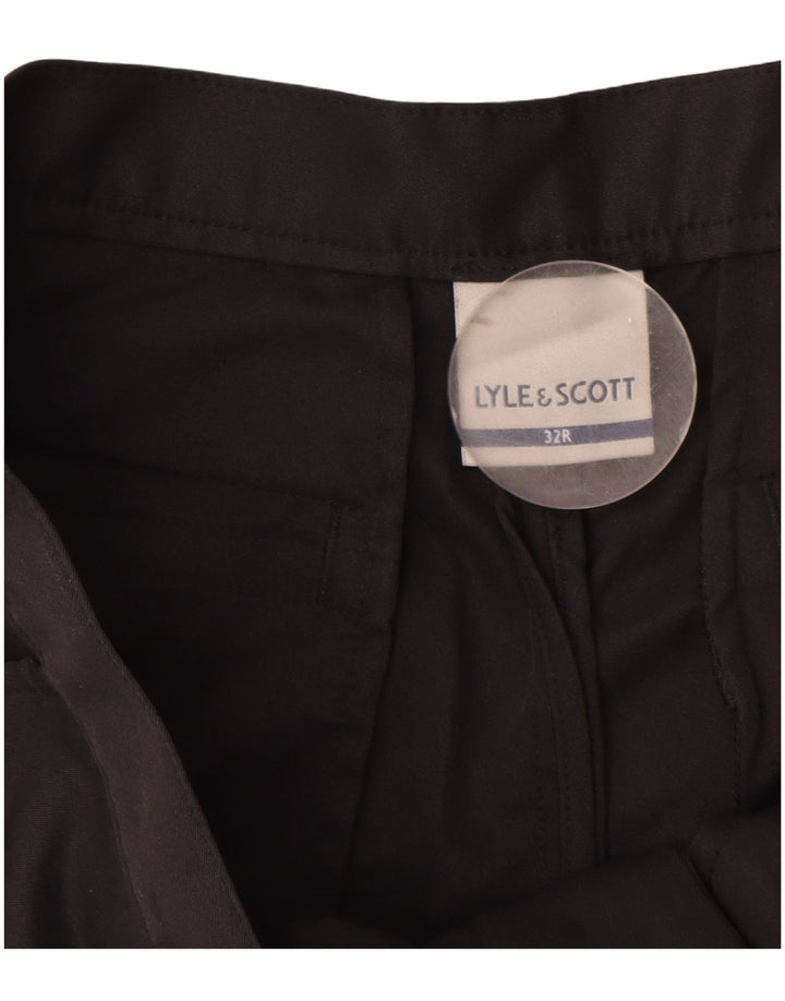 Lyle & Scott Mens Chino Shorts W32 Medium Black Elastane