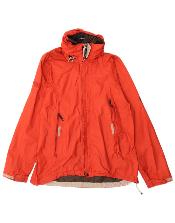 Berghaus Womens Hooded Oversized Windbreaker Jacket UK 10 Small Orange