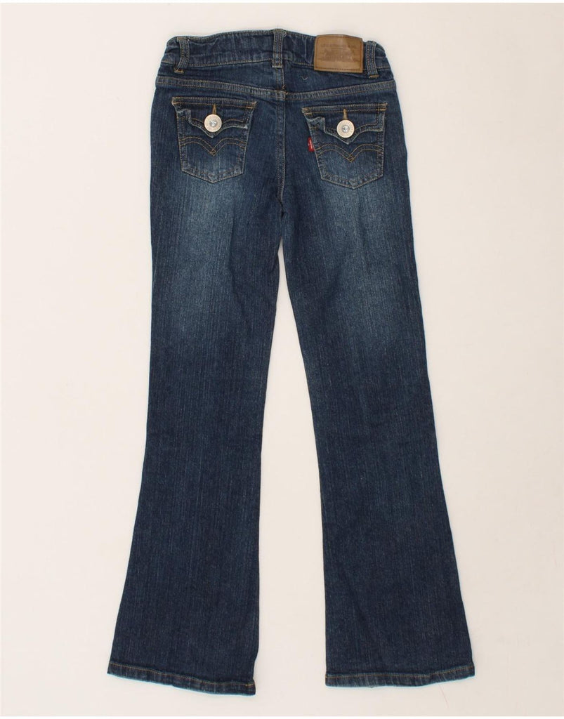 LEVI'S Girls Slim Bootcut Jeans 11-12 Years W22 L27 Navy Blue Cotton Vintage Levi's and Second-Hand Levi's from Messina Hembry 