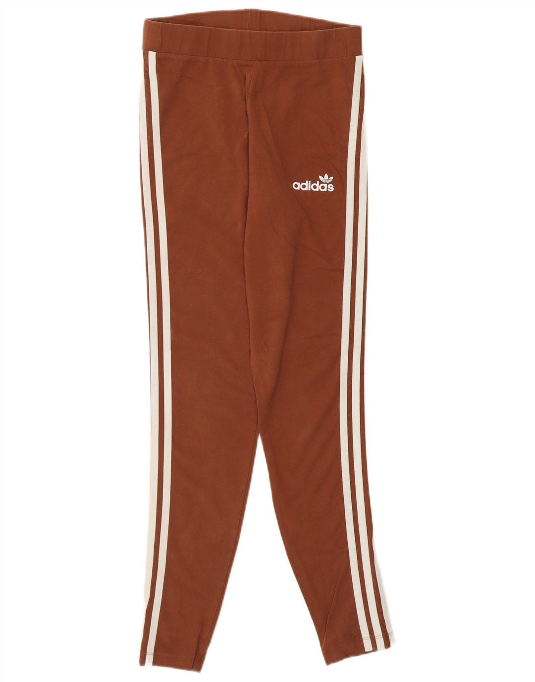 Adidas Womens Leggings UK 12 Medium Brown Cotton