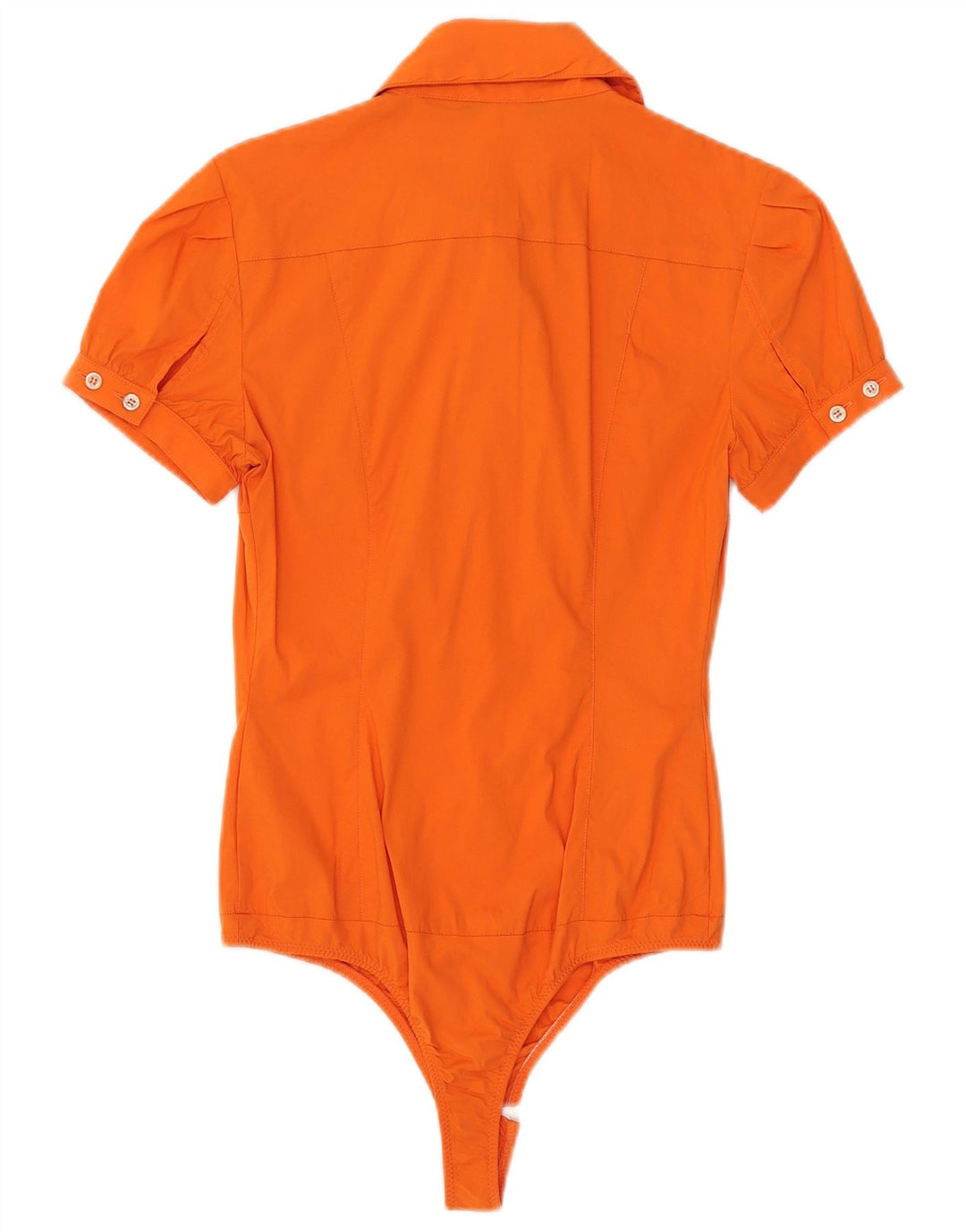 PATRIZIA PEPE Womens Bodysuit IT 42 Medium Orange Cotton