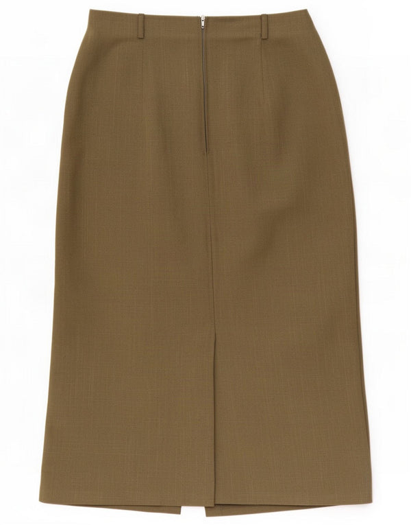 St. Bernard Womens Midi Skirt EU 42 Large W30 Khaki Polyester
