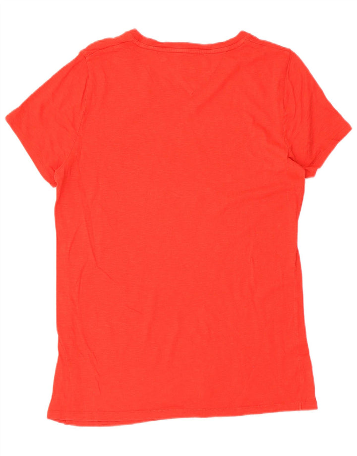 Tommy Hilfiger Womens Graphic T-Shirt Top UK 12 Medium Red