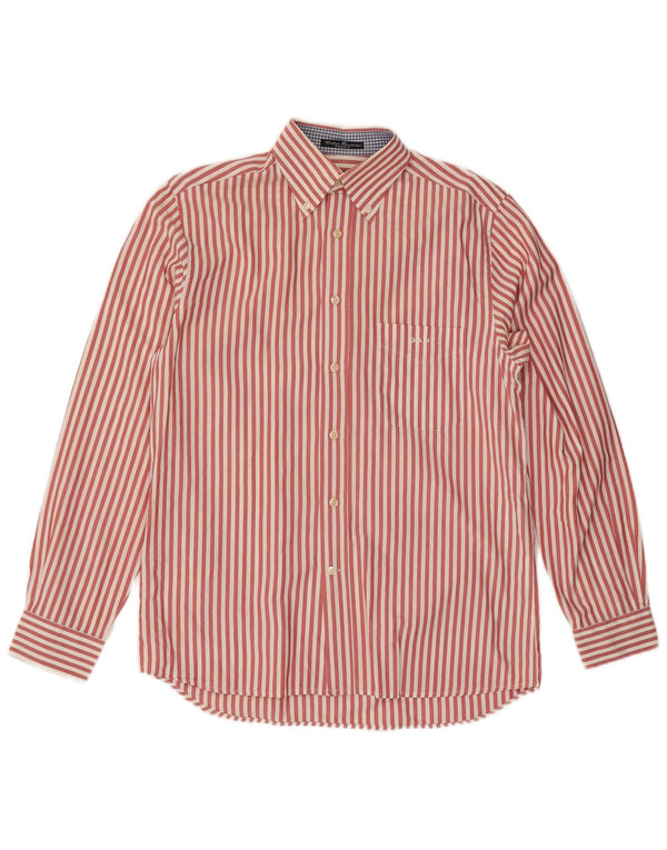Gant Mens Regular Fit Shirt Small Red Pinstripe Cotton