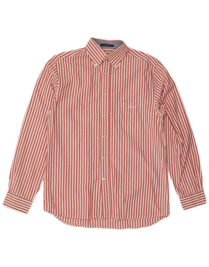 Gant Mens Regular Fit Shirt Small Red Pinstripe Cotton
