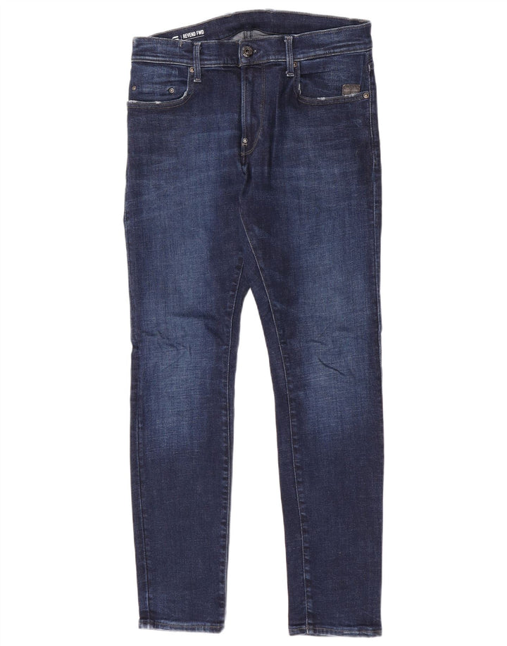 G-Star Mens Revend Slim Jeans W32 L32 Blue Cotton