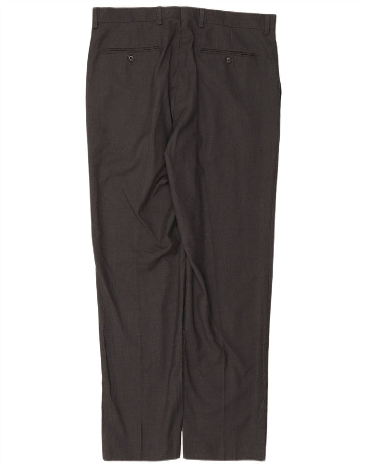 RALPH LAUREN Mens Straight Suit Trousers W34 L32 Grey Polyester