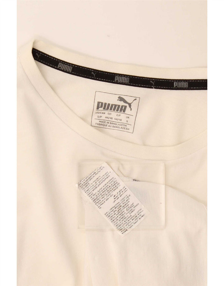 Puma Mens T-Shirt Top Small White Cotton