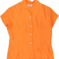 VINTAGE Womens Short Sleeve Shirt Blouse IT 44 Medium Orange Vintage Vintage and Second-Hand Vintage from Messina Hembry 