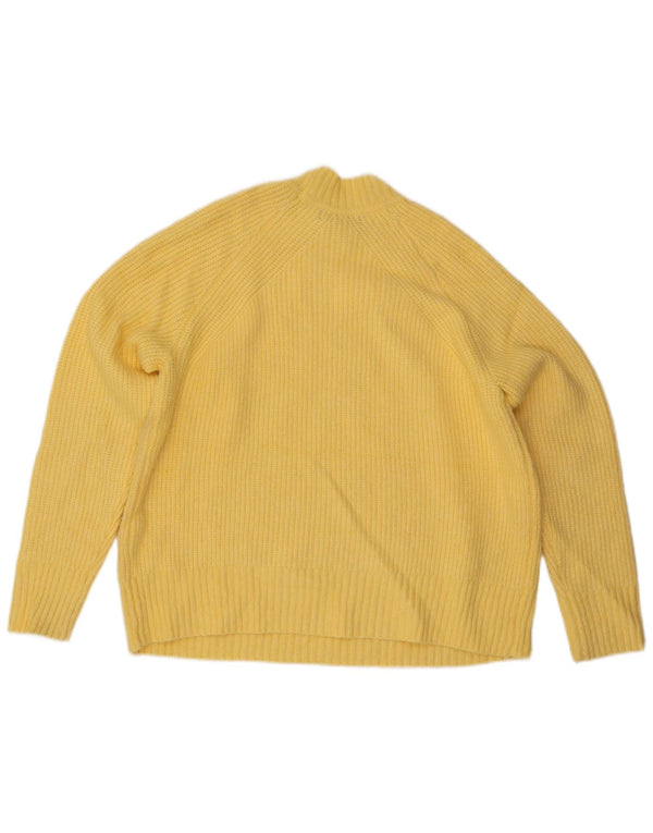Marks & Spencer Womens Crew Neck Jumper Sweater UK 16 Large Yellow