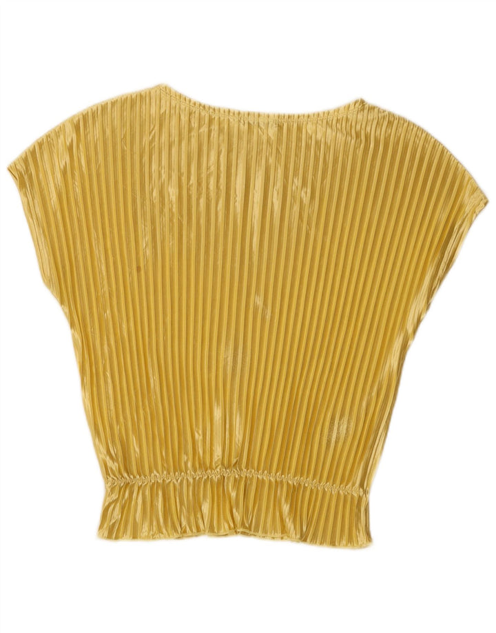 Zara Womens Blouse Top UK 12 Medium Yellow